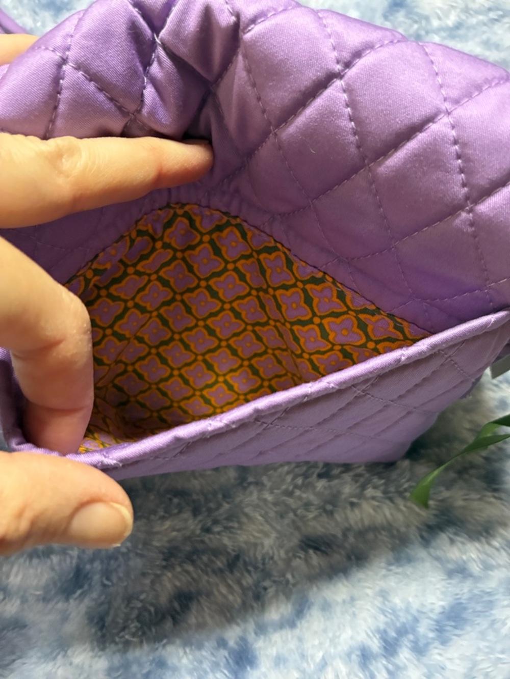 Vera Bradley Baird Hipster Quilted Purple Rhapsody Crossbody Bag NWT - Picture 3 of 7